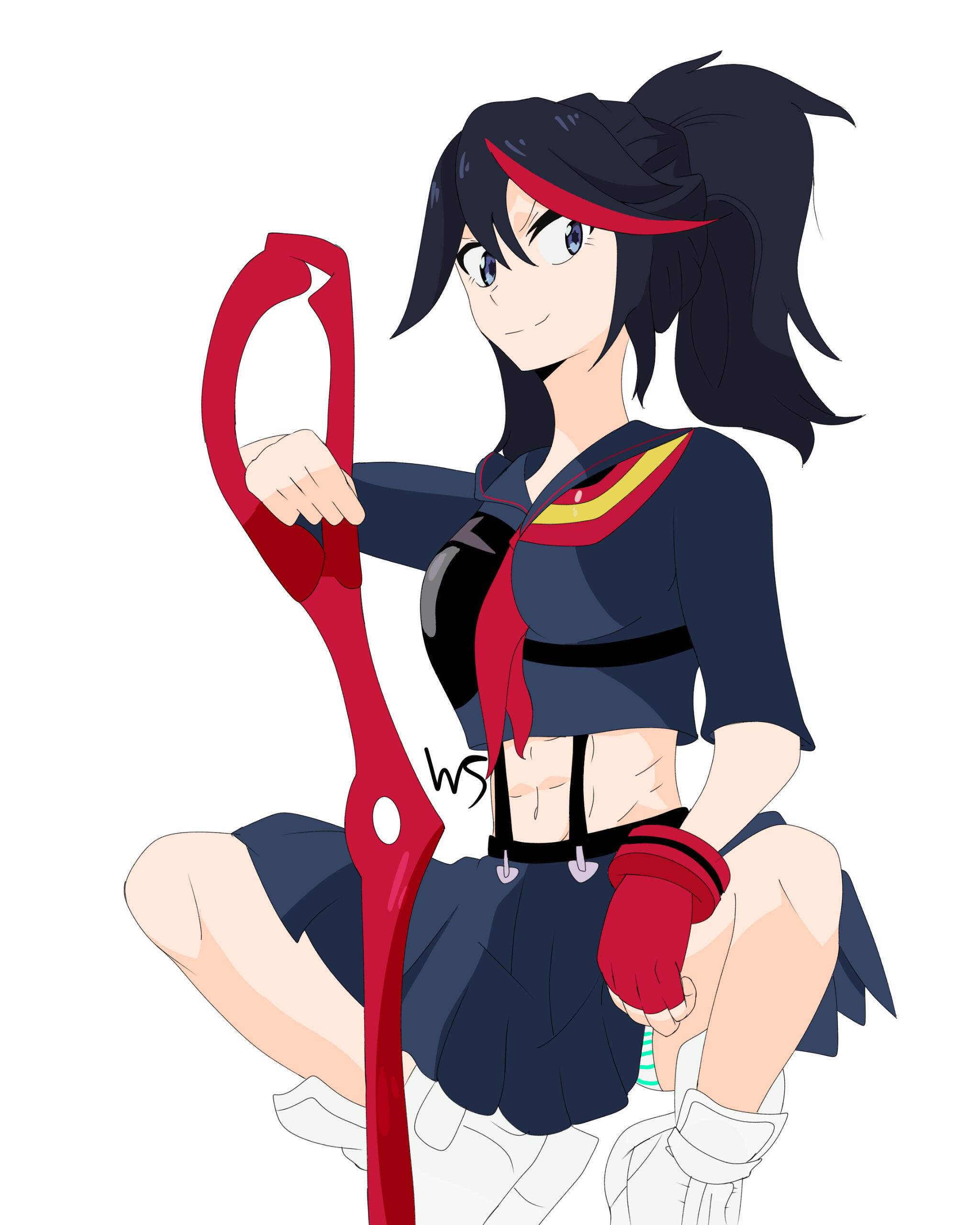 Squatting Ryuko